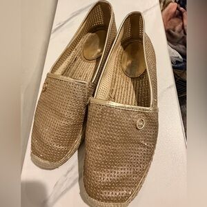 Michael Kors Gold Espadrille Flats